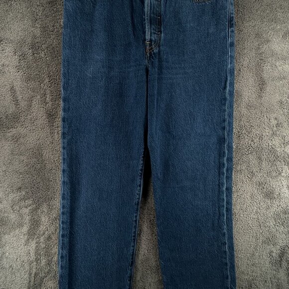 Levi's Premium Ribcage Straight Women 28 Blue Denim Jeans Big E ACTL 29x25 - Picture 4 of 16